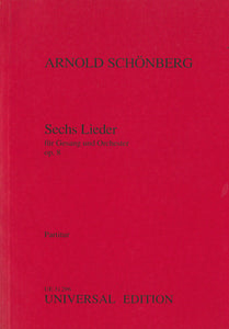 op. 8 - Sechs Orchesterlieder - Studienpartitur / study score