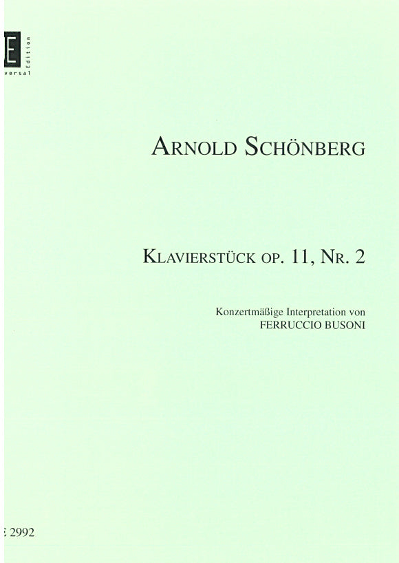 op. 11 - Drei Klavierstücke Nr. 2 - Bearbeitung / Arrangement (Busoni)