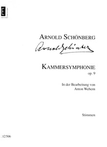 op. 9 - Kammersymphonie - Bearb. Flöte, Klarinette, Violine, Viola und Violoncello (Webern) - Stimmen / parts