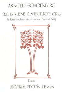 op. 19 - Sechs kleine Klavierstücke - Bearbeitung für Kammerorchester / arr. for chamber orchestra (Bernhard Wulff)