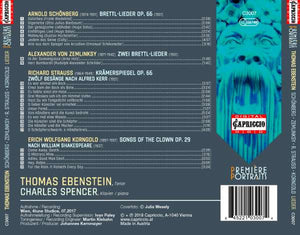 Thomas Ebenstein: Schönberg, Zemlinsky, R. Strauss, Korngold (CD)