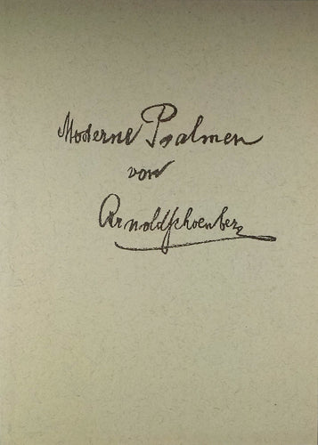 op. 50C - Moderner Psalm - Faksimile des Autographs / facsimile of the autograph