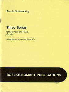 op. 48 - Drei Lieder für tiefe Stimme (und Klavier) - Partitur / score