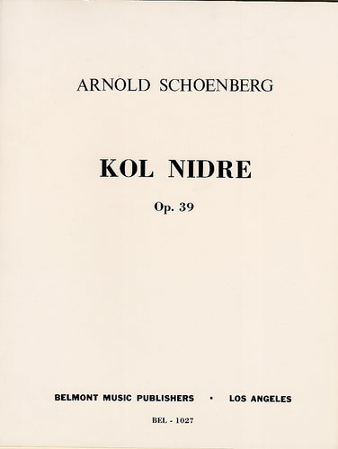 op. 39 - Kol nidre für Sprecher (Rabbi), gemischten Chor und Orchester (g-Moll) - Partitur / score