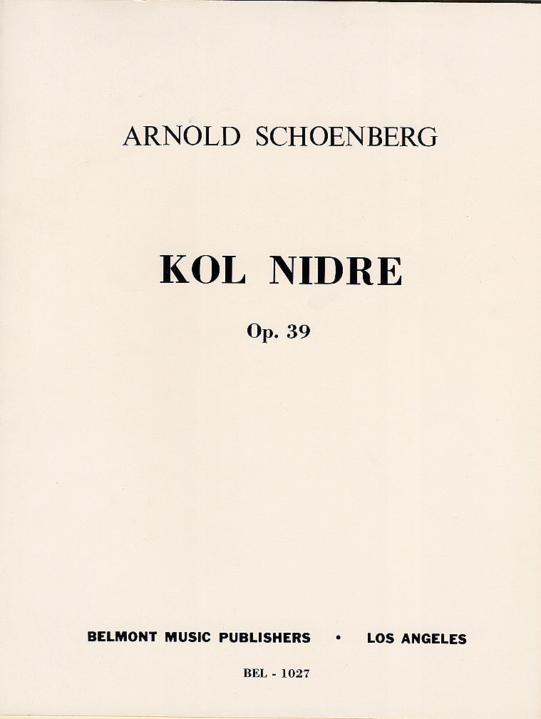 op. 39 - Kol nidre für Sprecher (Rabbi), gemischten Chor und Orchester (g-Moll) - Partitur / score