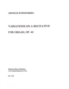 op. 40 - Variations on a Recitative for Organ (in D) - Orgelstimme / organ part
