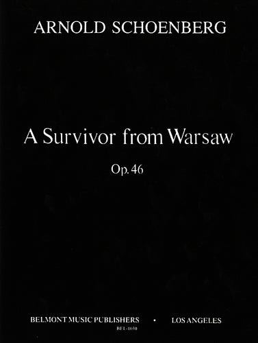 op. 46 - A Survivor from Warsaw for Narrator, Men's Chorus and Orchestra - Partitur / score
