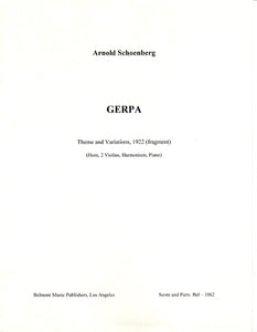 »Gerpa«, Thema u. Variationen f. Horn, Klavier, 2 Vio. u. Harmonium - Partitur & Stimmen / score & parts