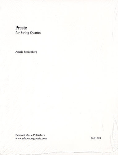 Presto (C-Dur) fuer Streichquartett - Partitur und Stimmen / score and parts