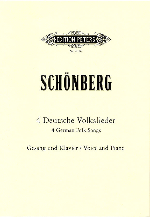 Vier deutsche Volkslieder (15. und 16. Jahrhundert) für Gesang und Klavier gesetzt - Partitur / score