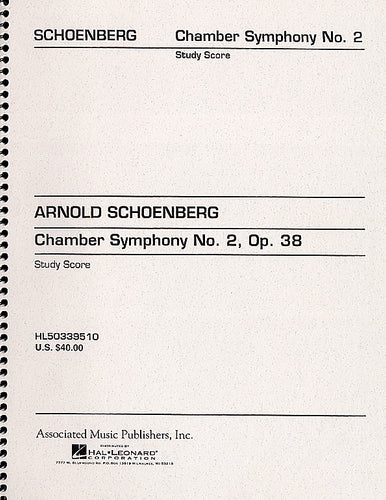op. 38 - Kammersymphonie Nr. 2 (in es-Moll) für kleines Orchester - Studienpartitur / study score