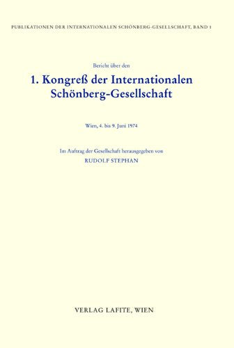 Bericht über den 1. Kongreß der Internationalen Schönberg-Gesellschaft (Paperback)