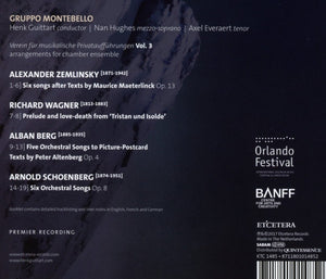 Gruppo Montebello: Schönberg, Berg, Zemlinsky & Wagner arrangements (CD)