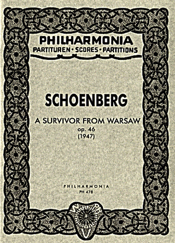 op. 46 - A Survivor from Warsaw for Narrator, Men's Chorus and Orchestra - Taschenpartitur / pocket