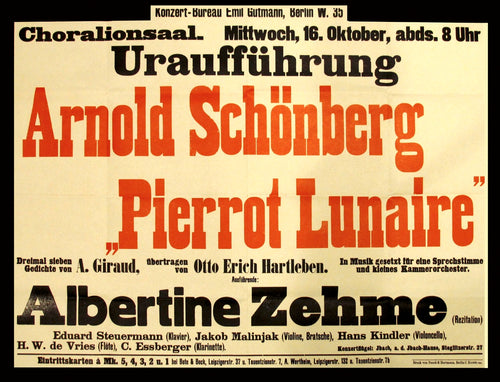 Poster »Pierrot lunaire«