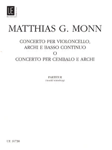 Konzert für Violoncello u. Orchester nach Monn: Concerto per Clavicembalo - Partitur / score