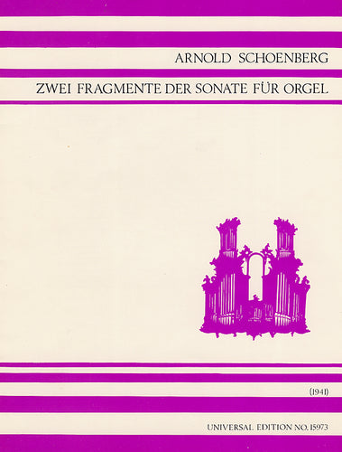 2 Fragmente der Sonate für Orgel - Orgelstimme / organ part