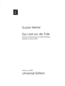 Gustav Mahler: Das Lied von der Erde - Fassung f. Kammerensemble (Schönberg) - Partitur / score