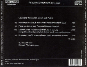 Schönberg - Werke für Violine & Klavier (CD)