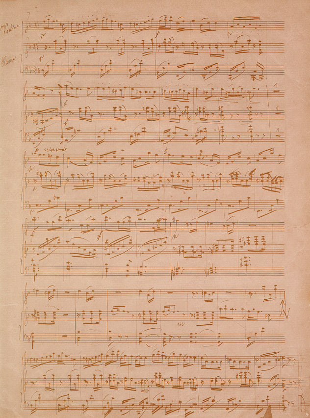 Stück (d-Moll) für Violine und Klavier - Partitur / score
